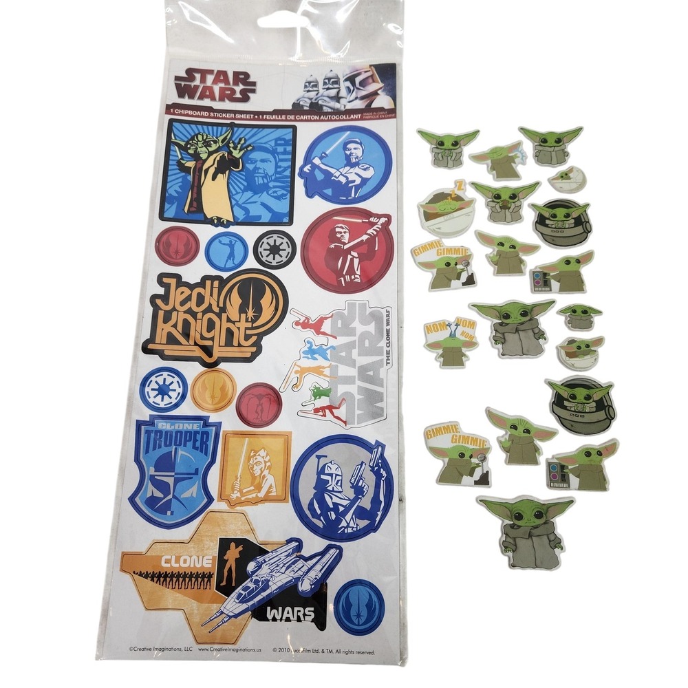 Star Wars Dimensional Stickers Creative Imaginations Clone Wars Baby Yoda Grogu